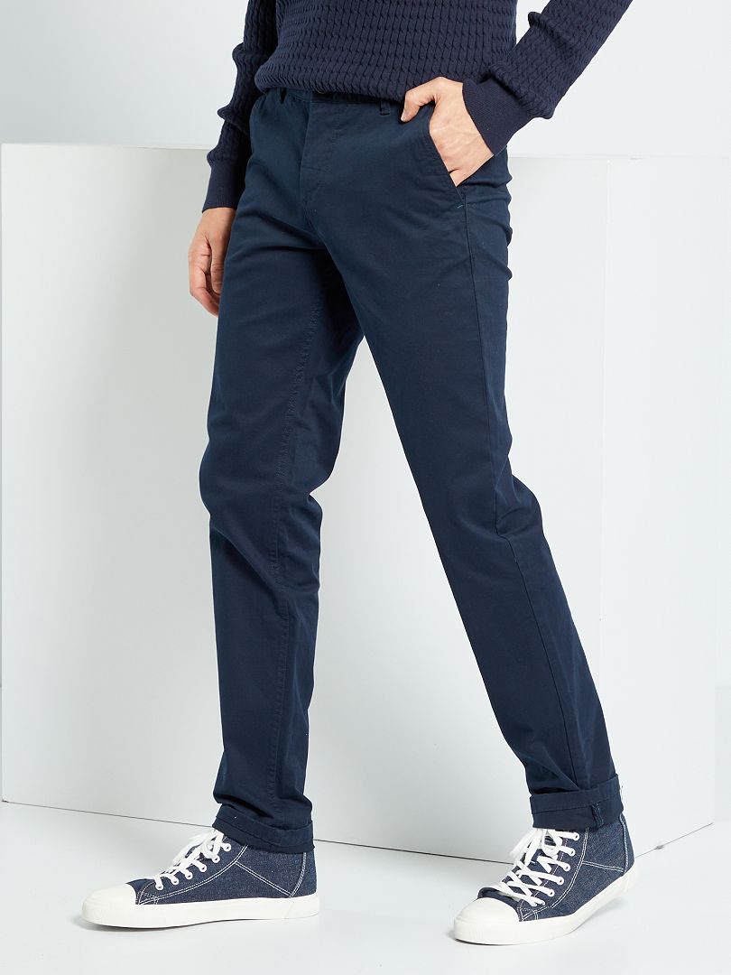 Calça Chino Slim - Tamanho 34 - Azul