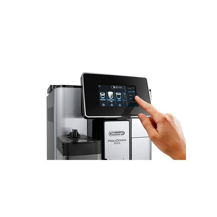 Delonghi Expresso avec broyeur Prima Donna Soul ECAM610.75.MB 1450 W Noir et Argent - 8004399334885