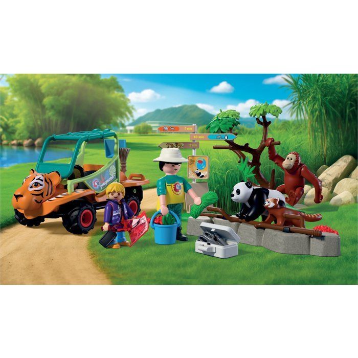 Playmobil 72072 Zoo: Zookeeper and Vehicle