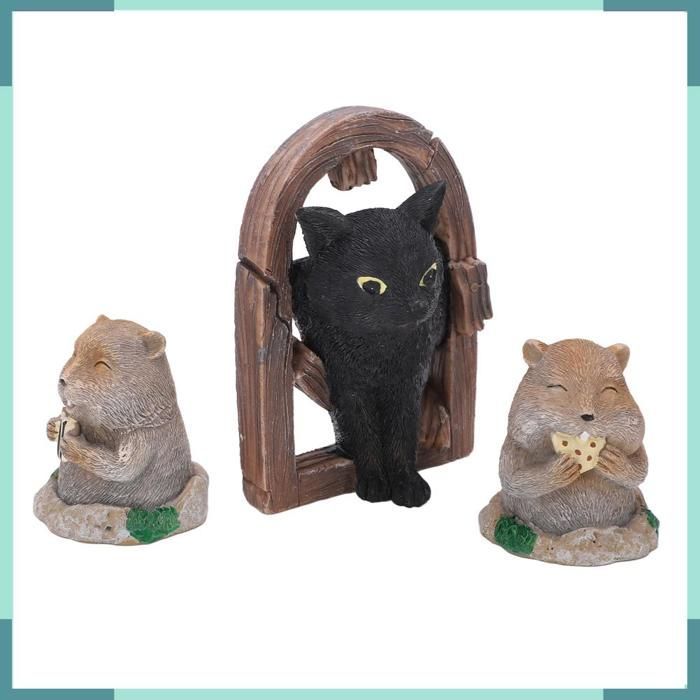 KEENSO Ornements Gopher Ornements de Jardin Gopher Sculpture de Chat Décoration de Pelouse Statuettes en Résine deco statuette