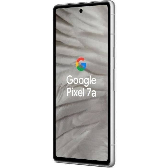 Smartphone Google Pixel 7a de 128 GB, color blanco nieve, con conectividad 5G.