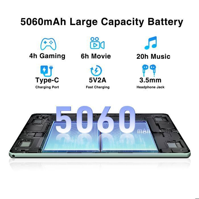 Tablette tactile 10 pouce DOOGEE U10 Android 16 16 Go + 128 Go Widevine L1 Batterie 5060mAh WiFi6 Widevine L1 - Violet