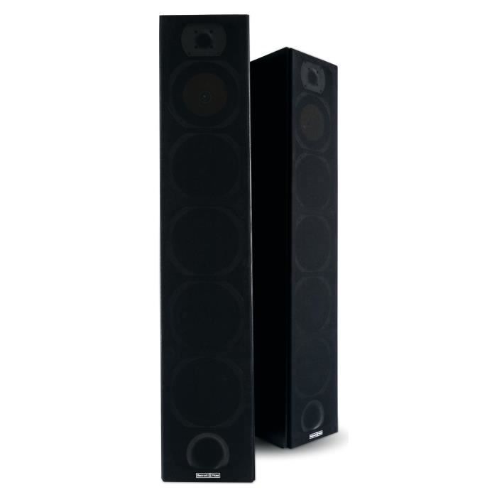 Bennett & Ross Exosphere hifi-set, een paar zwarte vloerstaande luidsprekers, 2x 200W RMS.