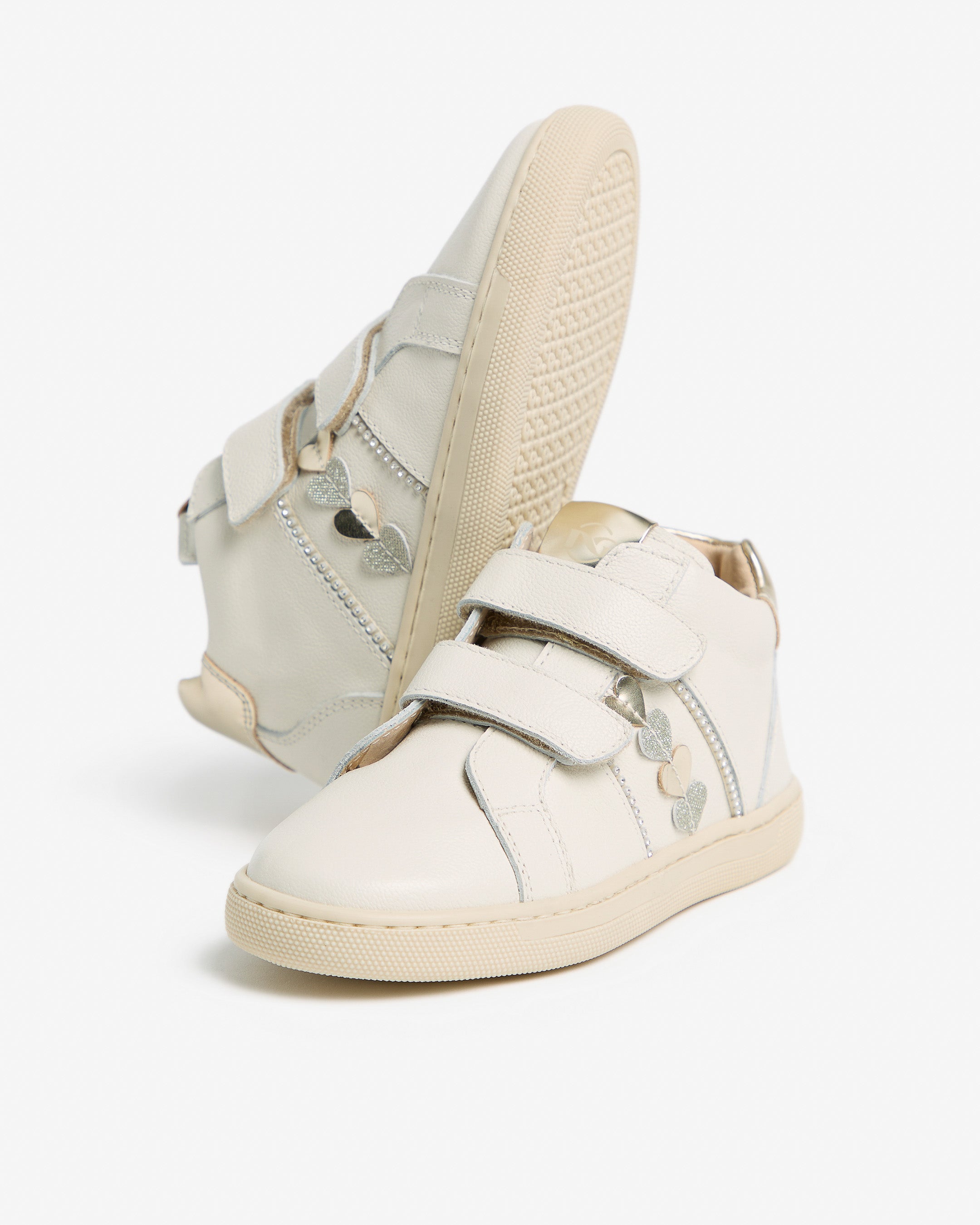  Junior-Sneaker für Mädchen aus Leder und Funktionsmaterial