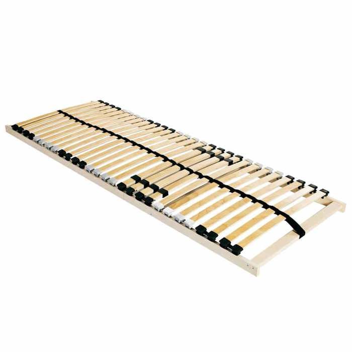 Beechwood slatted bed base - UU - 120x190 cm - Brown - Solid beech wood - Slatted frame - For 2 people