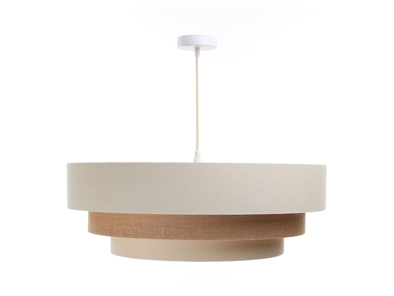 Lampa wisząca Boho 60 cm tkaninowa beżowa