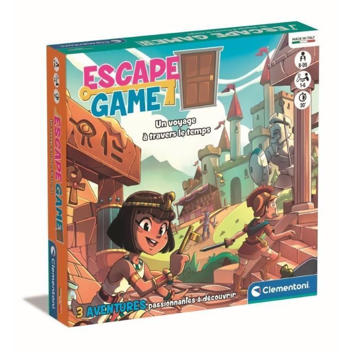 Clementoni - Time Travel Escape Game - 3 adventures - Ages 8+