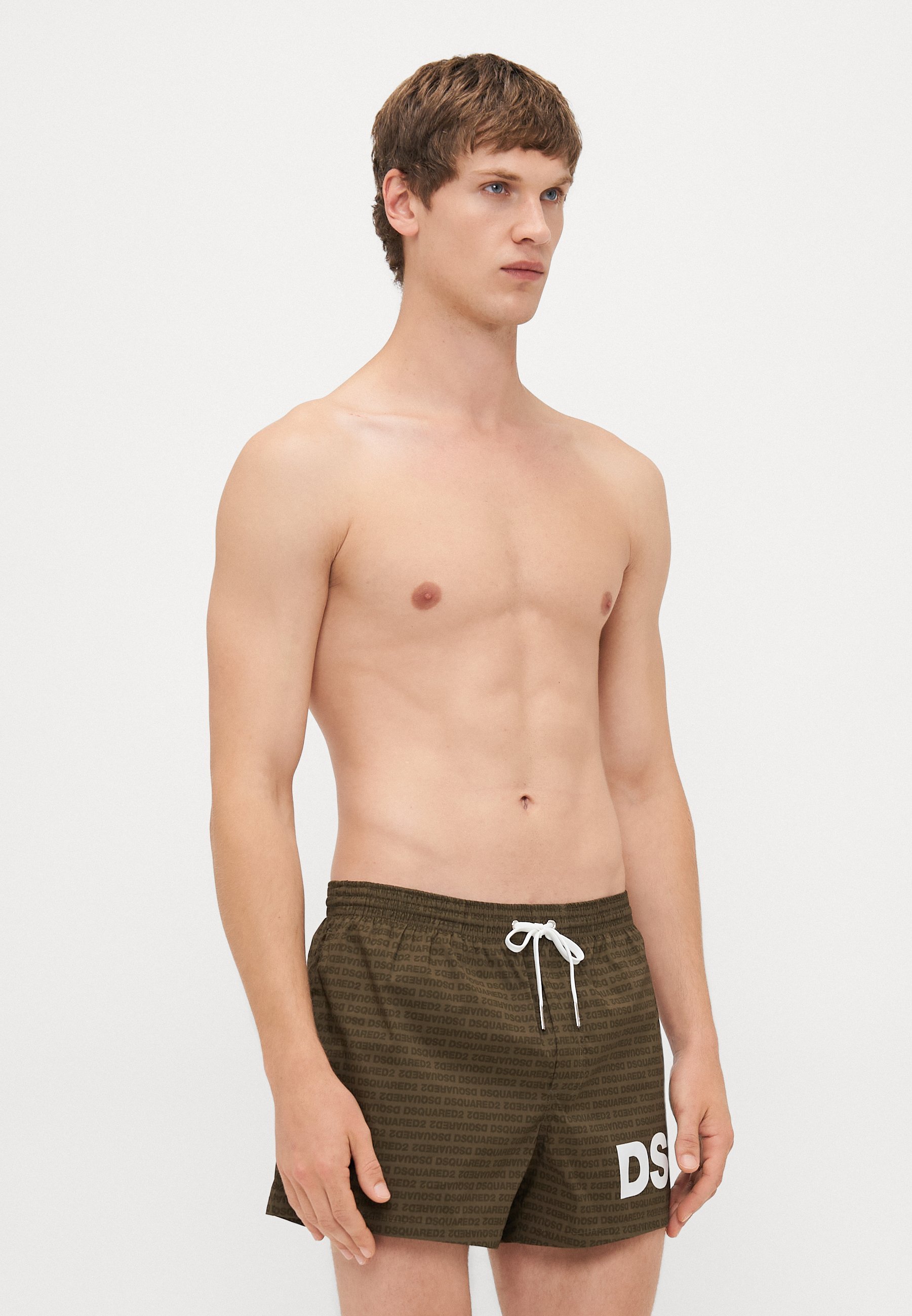 Dsquared2 NEOCLASSIC LOGO MIDI - Badehose - grün/weiß