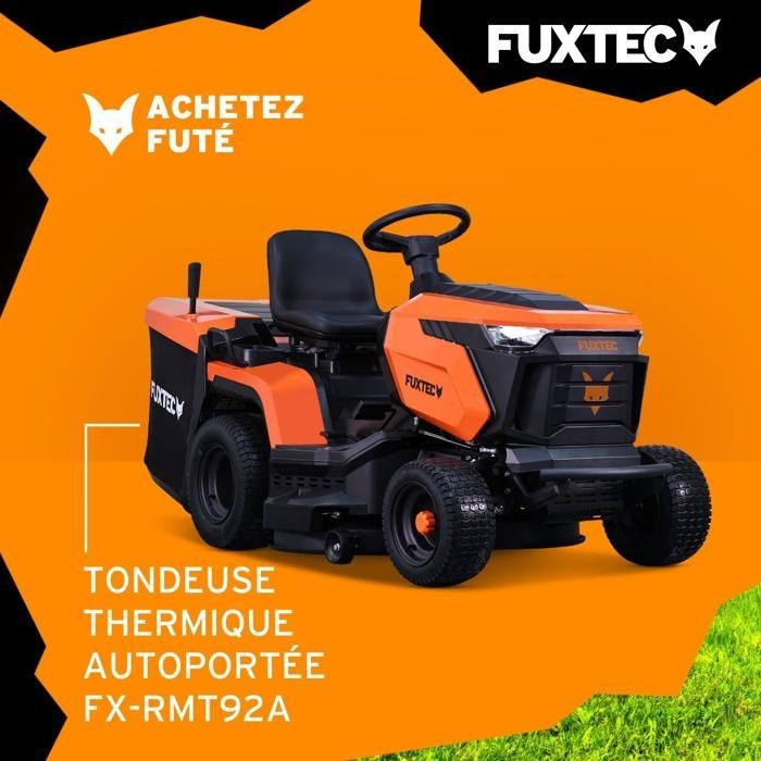 FUXTEC FX-RMT92A Zitmaaier – Gazontractor – 452 cc – 9,2 kW – 92,5 cm – Hydrostatisch – Grasopvangbak 280 L – 6000 m²