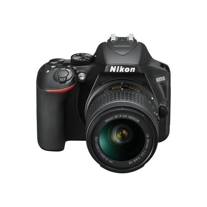 Fotocamera reflex Nikon D3500 AF-P DX 18-55VR + AF-P 70-300VR - Sensore CMOS DX da 24,2 MP - Full HD - SnapBridge - Nera