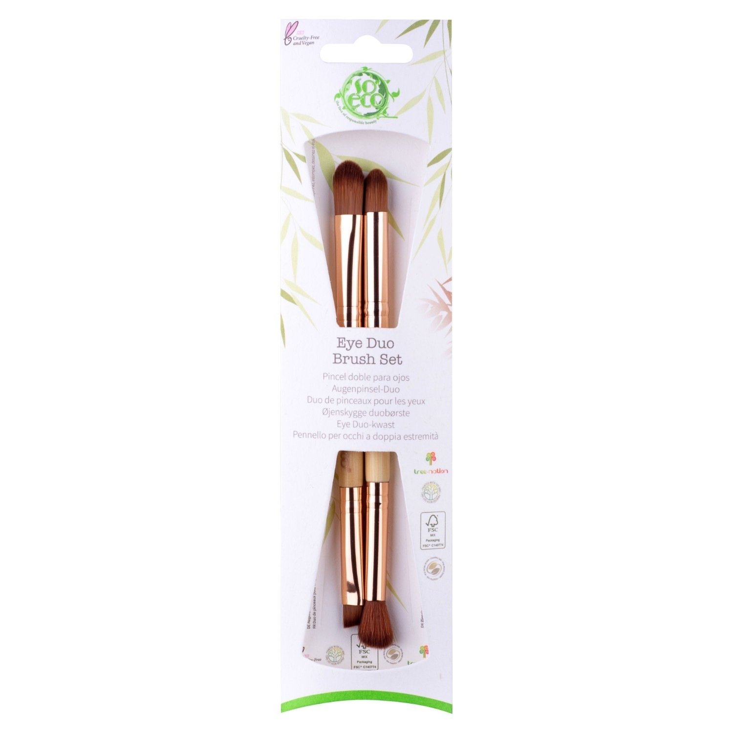 SoEco Duo Pinceaux 2 en 1 pour les Yeux