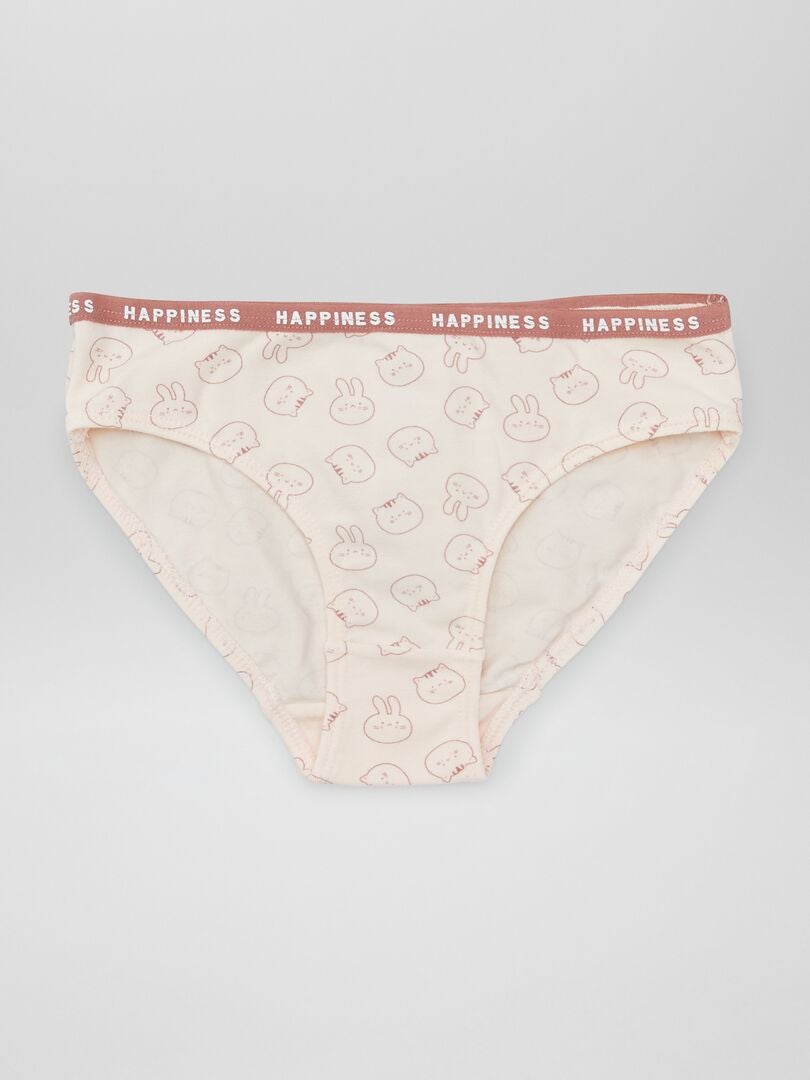Conjunto de 4 calzoncillos con estampado animal - ROSA