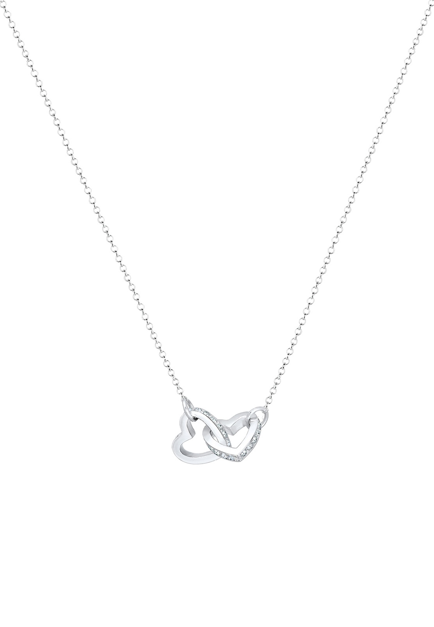 Elli Femmes Cœur Connecté avec cristaux en argent sterling 925