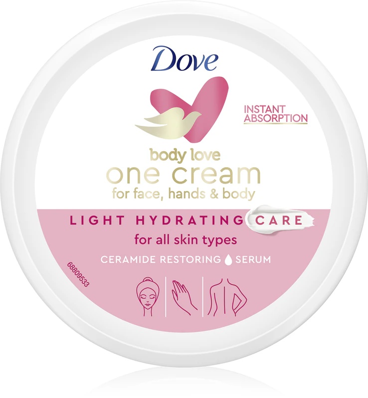 Dove Body Love Light Hydration лагана крема за тело и лице
