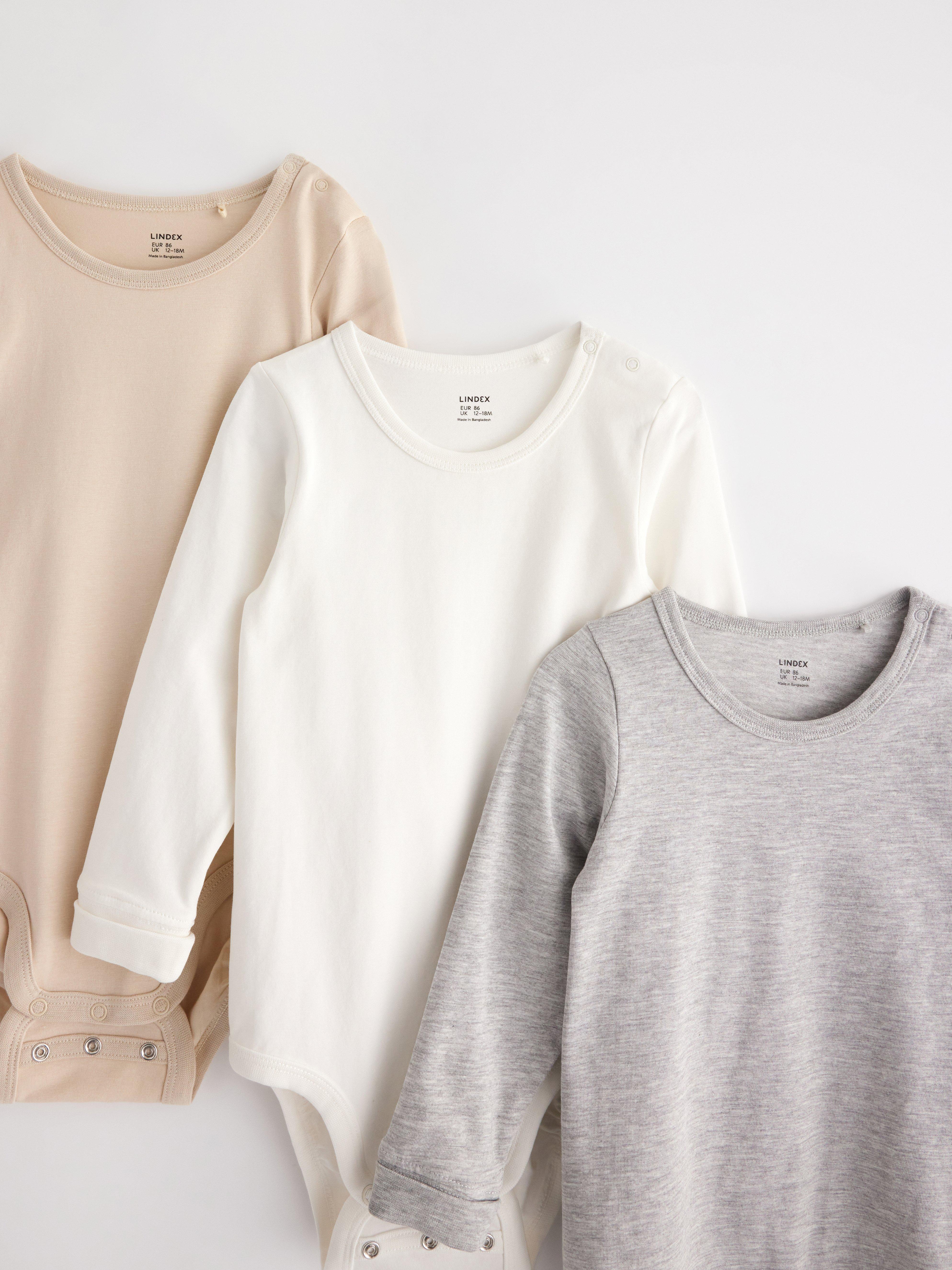 Confezione da 3 body beige chiaro