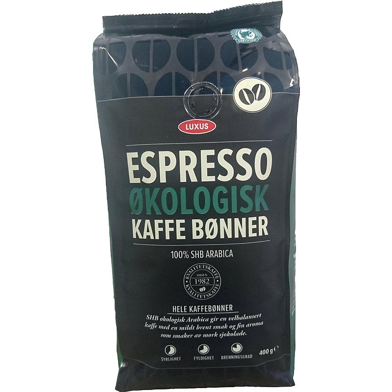 Luxus koffiebonen Luxus 400 g, biologische espresso