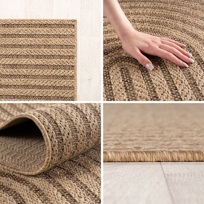 Alfombra SIMPEX para interiores y exteriores: ideal para salón, cocina, estilo moderno, patio, jardín y balcón, 280 x 370 cm.