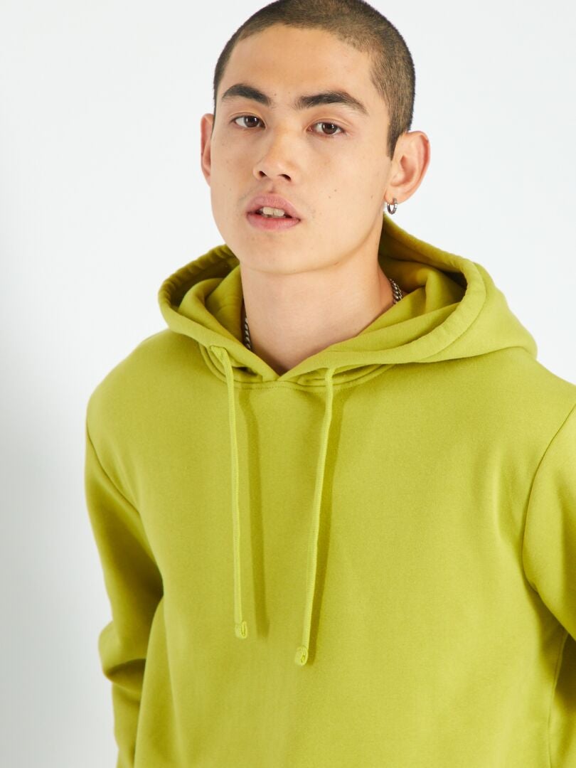 Bluza z kapturem i kieszenią kangurkową - KHAKI