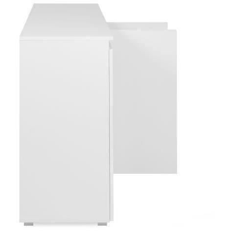 Aparador Capetown - Acabado blanco brillante - Tablero de partículas - 3 puertas - 3 estantes - 3 cajones - 179 x 80,5 x 40 cm