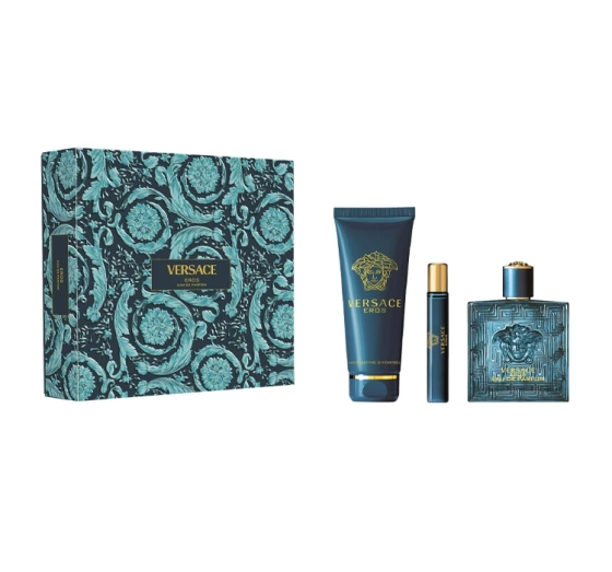 Versace Eros woda perfumowana spray 100 ml   10 ml   żel pod prysznic 150 ml