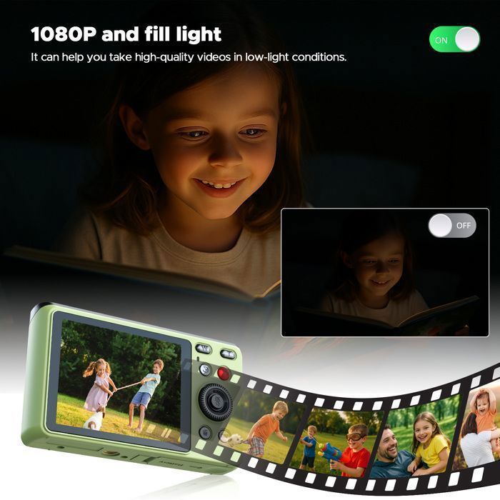 Cámara digital compacta con grabación de vídeo 4K de 64 MP - Pantalla LCD de 2,4