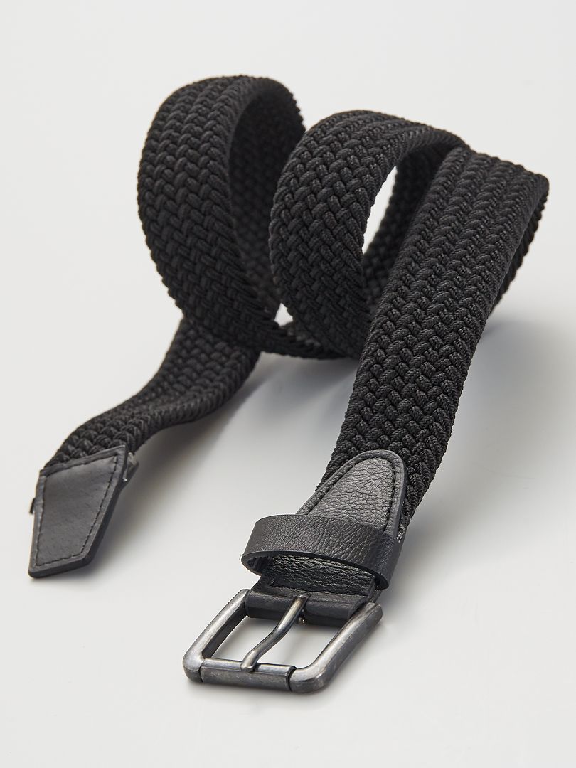 Elastische geweven riem - Zwart