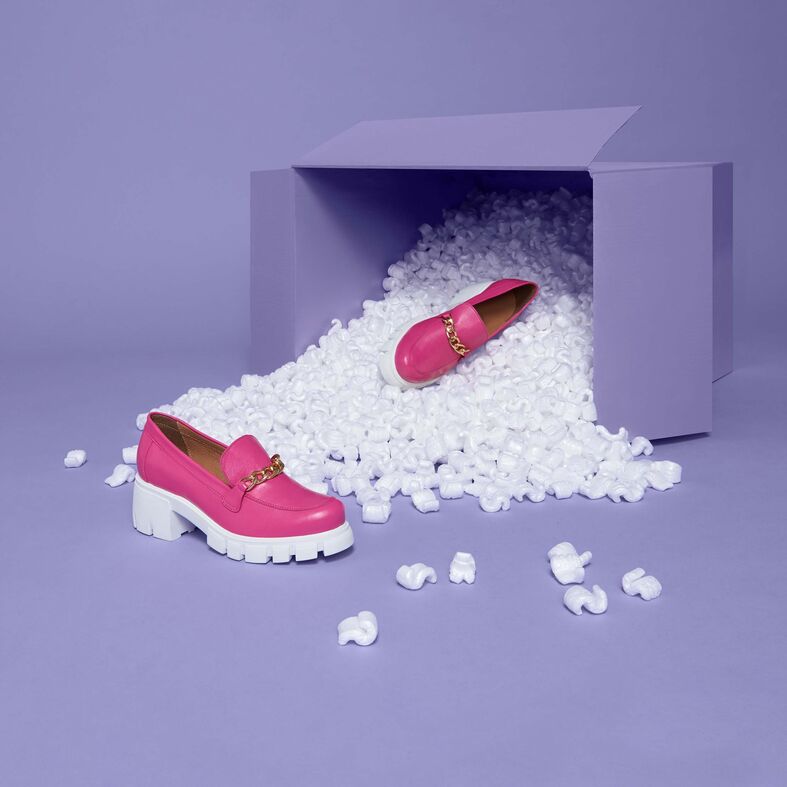 Rosa Damen-Loafer/Bootsschuhe