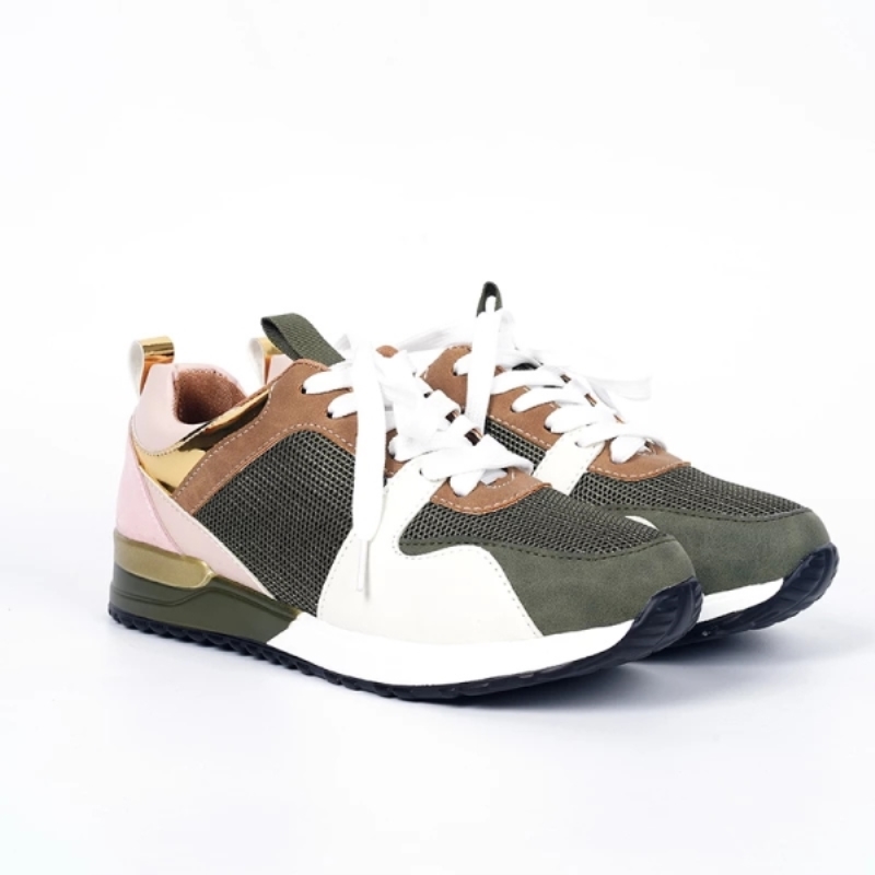 Sneakers primavera autunno 2021 da donna, scarpe da donna, zeppe casual con plateau, scarpe sportive traspiranti da passeggio da donna