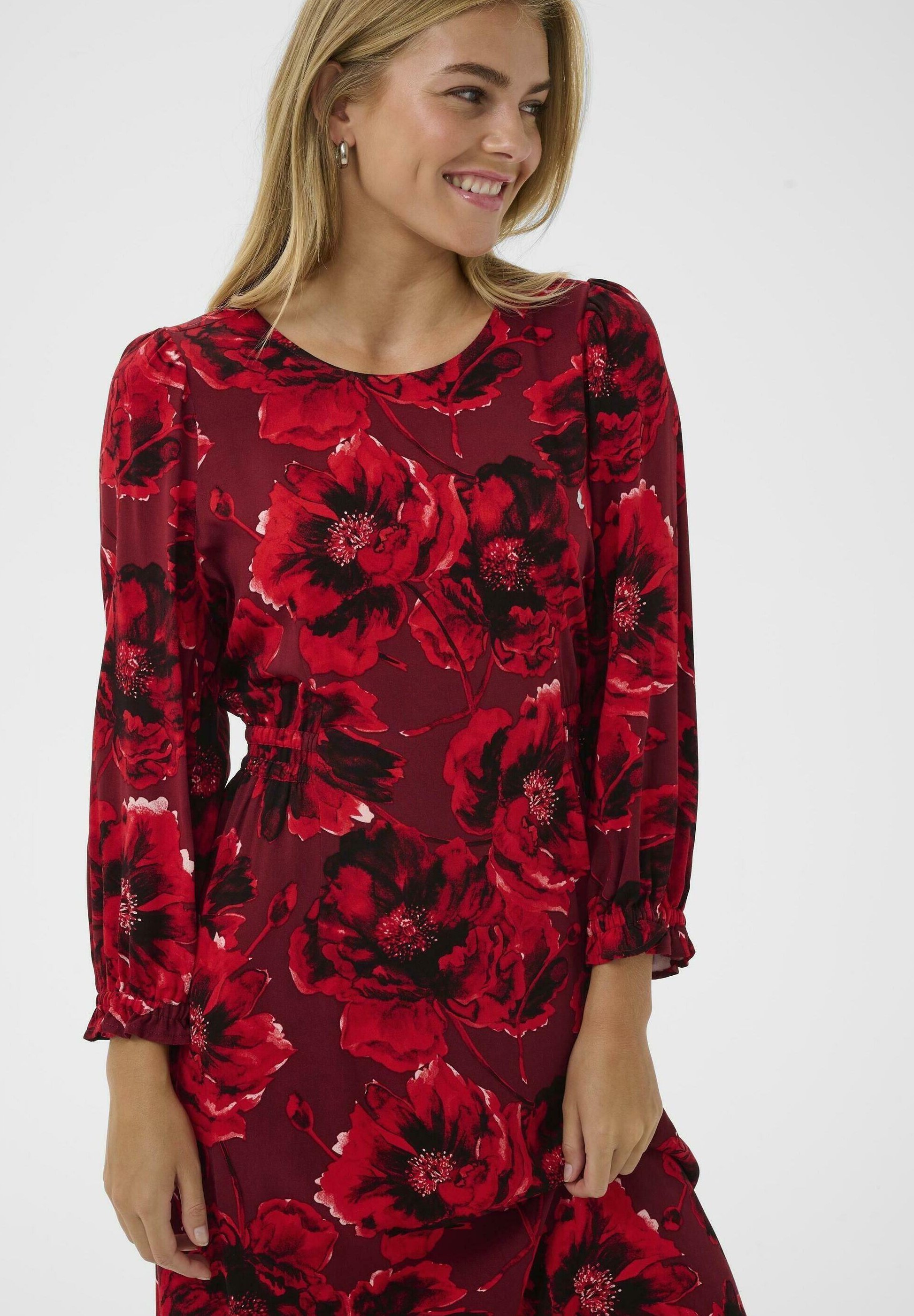 Culture ELITHA LONG - Robe maxi - fleur rouge
