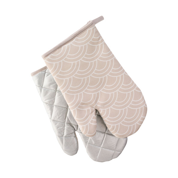 Ovenwanten en pannenlap set Japandi, beige
