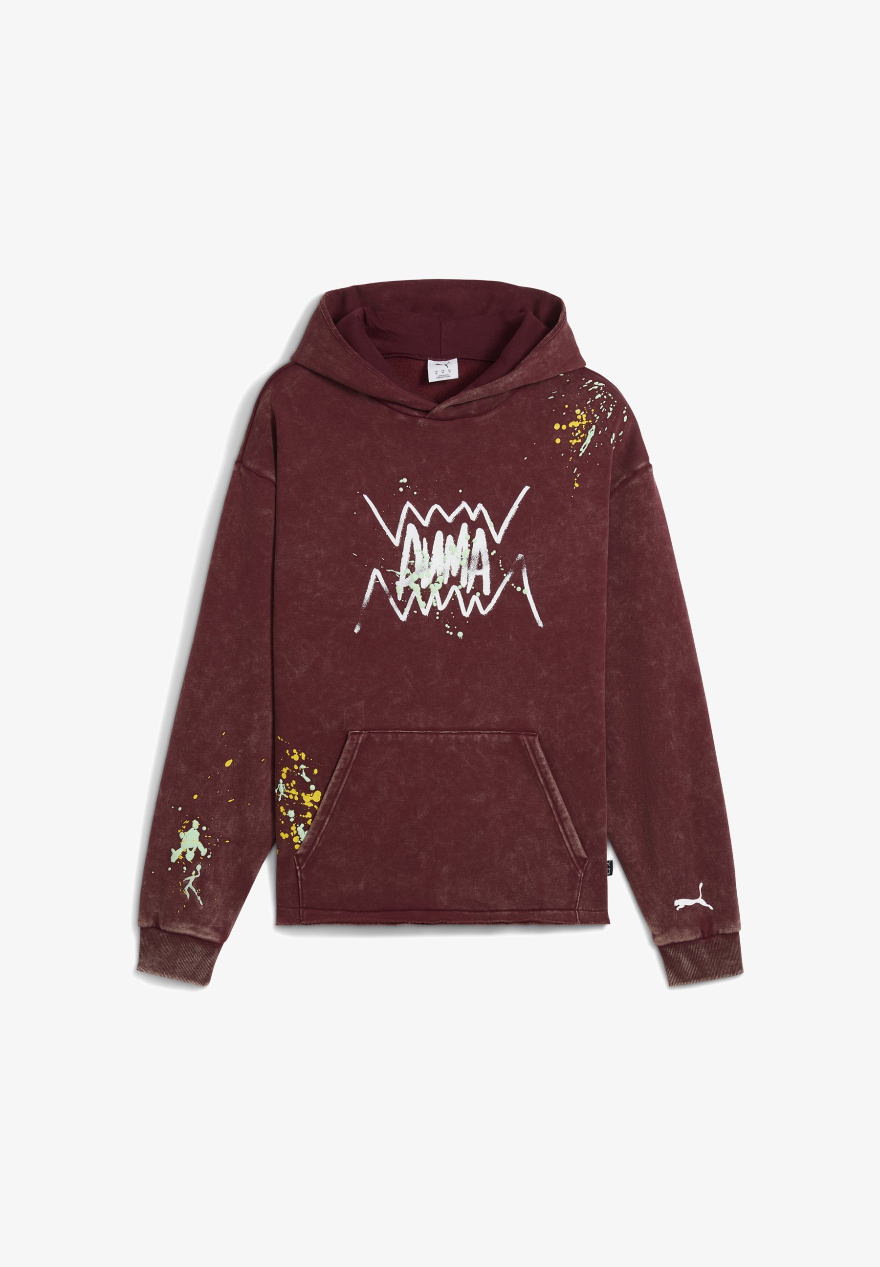 Puma POINTS IN THE PAINT - Moletom com capuz - brilho rubi