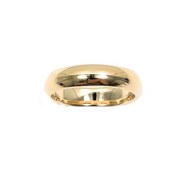Alianza de boda chapada en oro de 18 quilates (750/000) - Para hombre/mujer - Ancho: 5 mm - Peso: 3,6 gramos