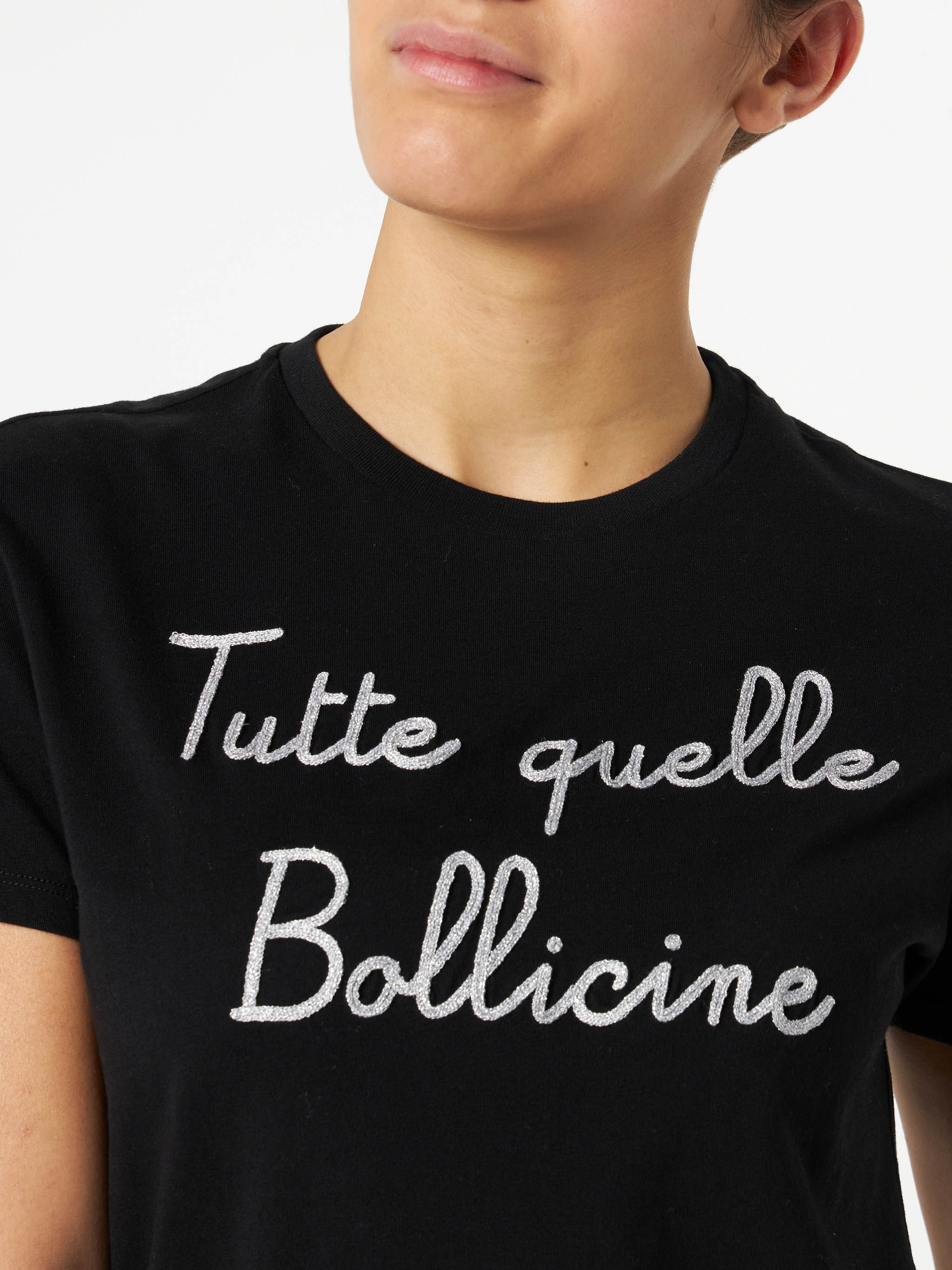T-shirt pour femme avec le slogan « Toutes ces bulles »