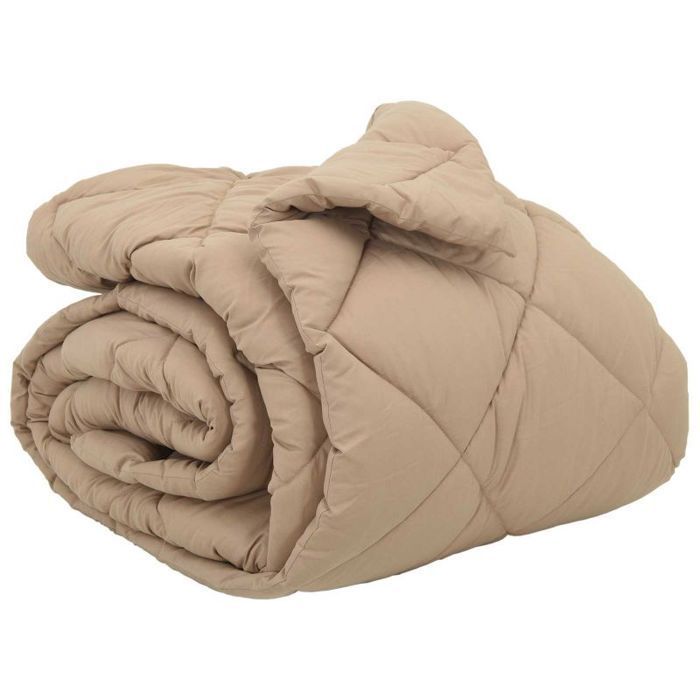 Edredón de invierno de microfibra VIDAXL color topo, 240 x 260 cm - Relleno de poliéster Oeko-Tex