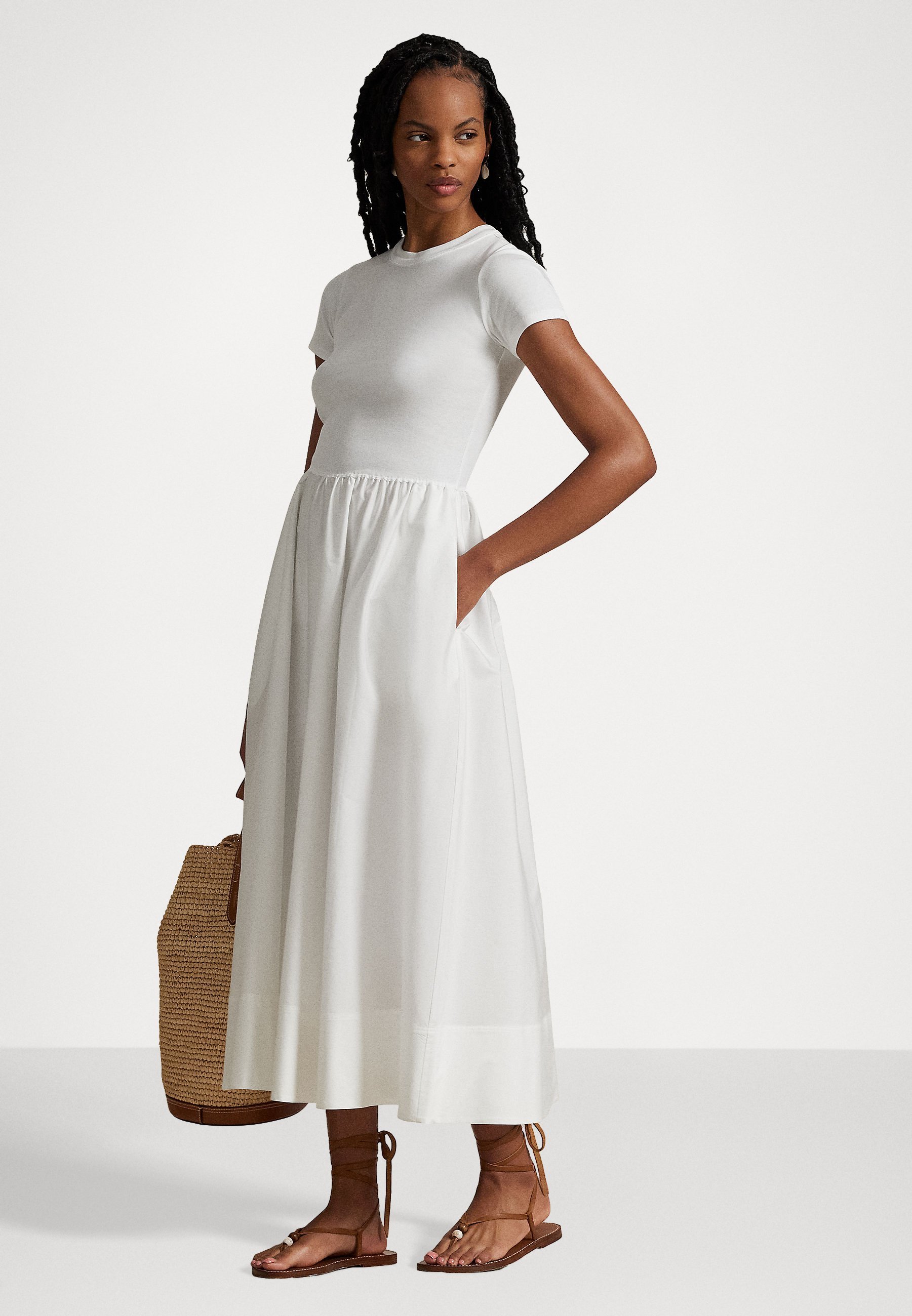 Robe Polo Ralph Lauren en jersey blanc