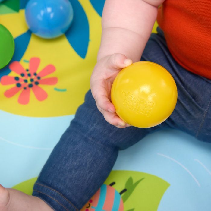 BRIGHT STARTS- Piscine à Balles Rainforest pliable avec sac de transport inclus, 20 balles