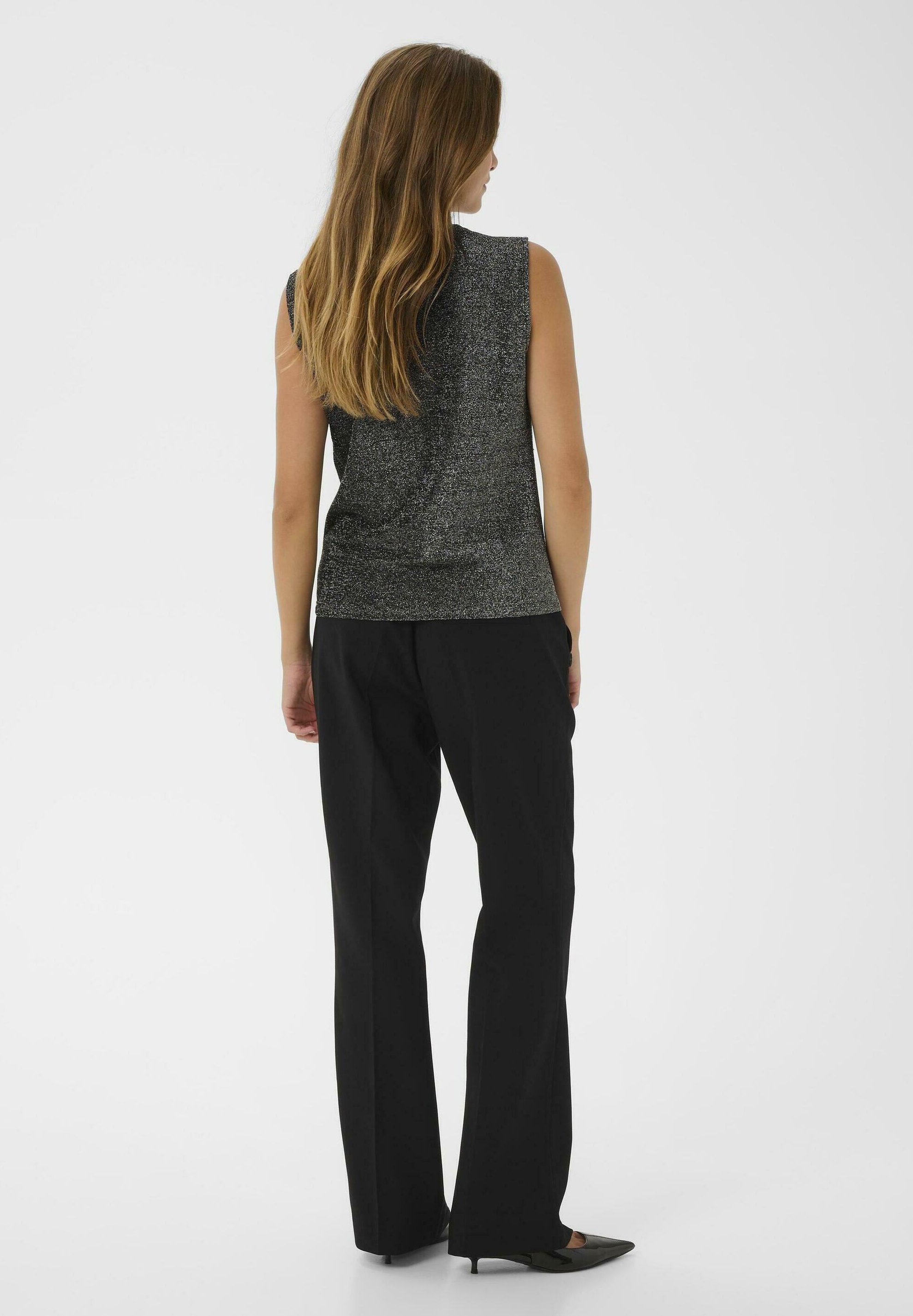 Kaffe RIKKA - Top - zilver metallic glitter