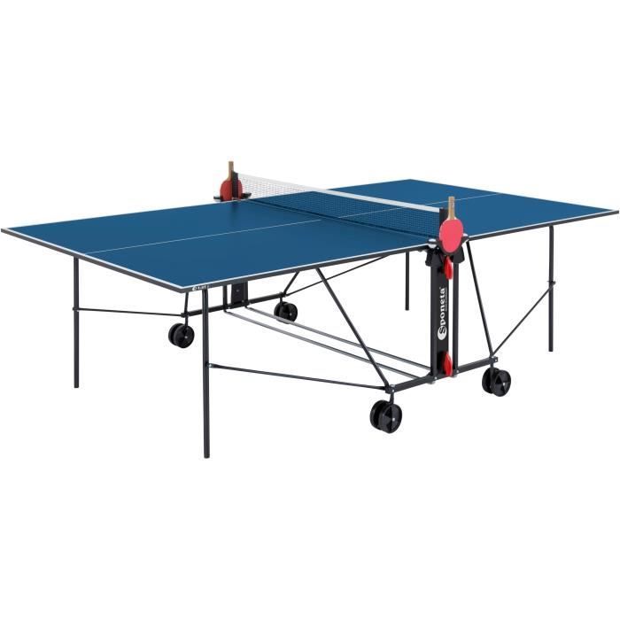 SPONETA - Tavolo da ping pong - Tavolo da ping pong compatto - Uso interno - Blu e nero
