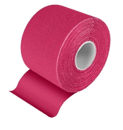 FARMACARE Bande de kinésiologie élastique auto-adhésive Farmacare Kinesio Taping fuchsia 5x5 cm