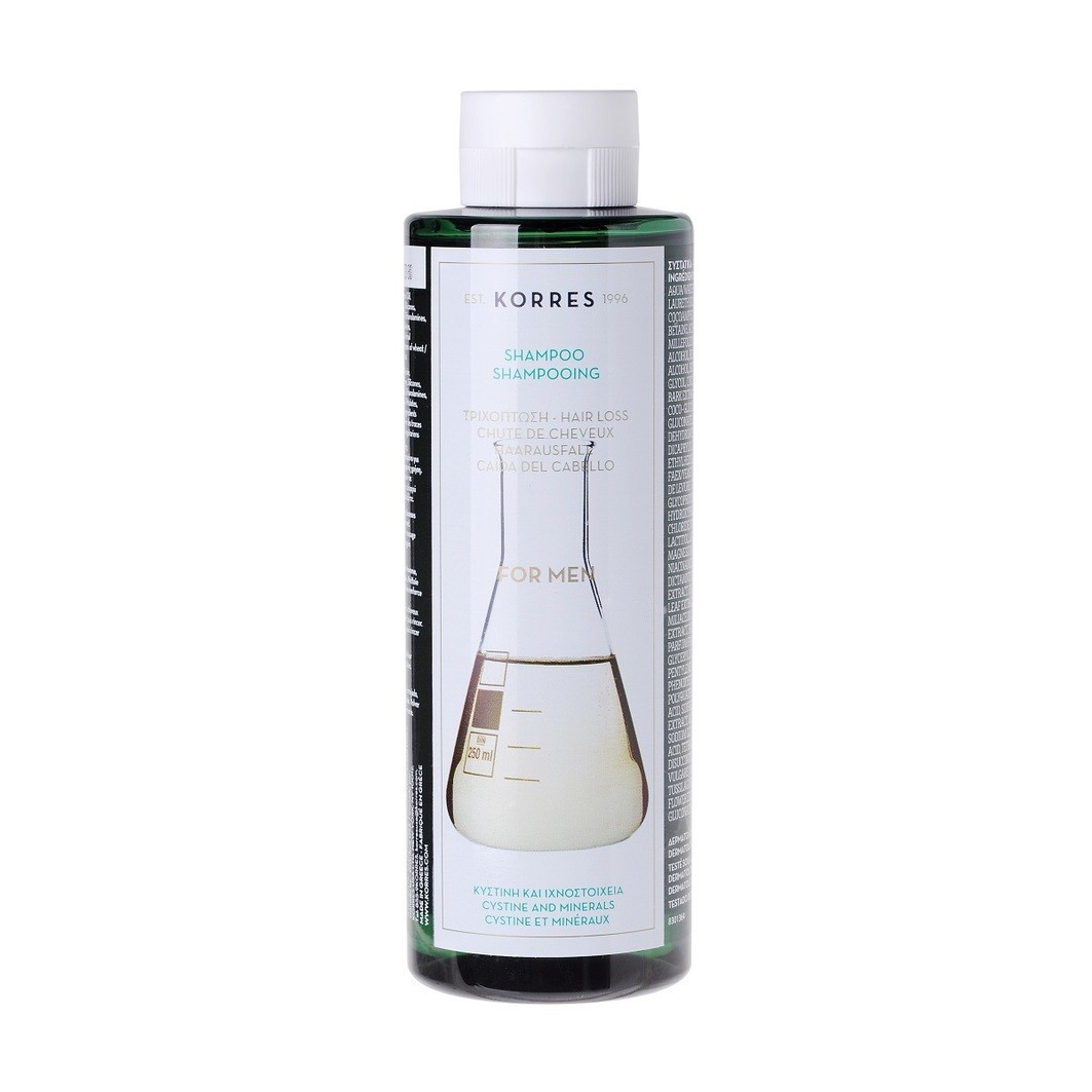 KORRES Vlasový šampón s cystínom a glykoproteínmi proti vypadávaniu vlasov pre mužov – 250 ml