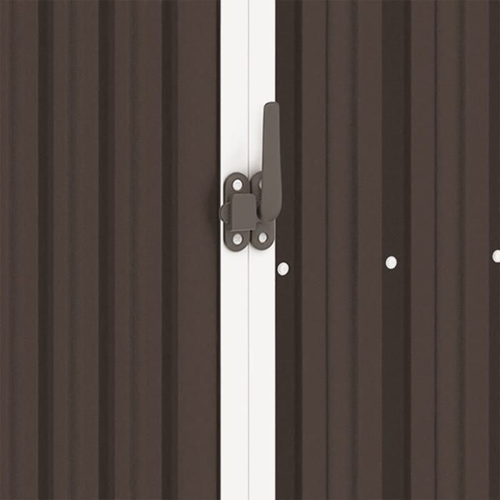 Garden woodshed - UU - Brown 245x98x159 cm Galvanized steel P176