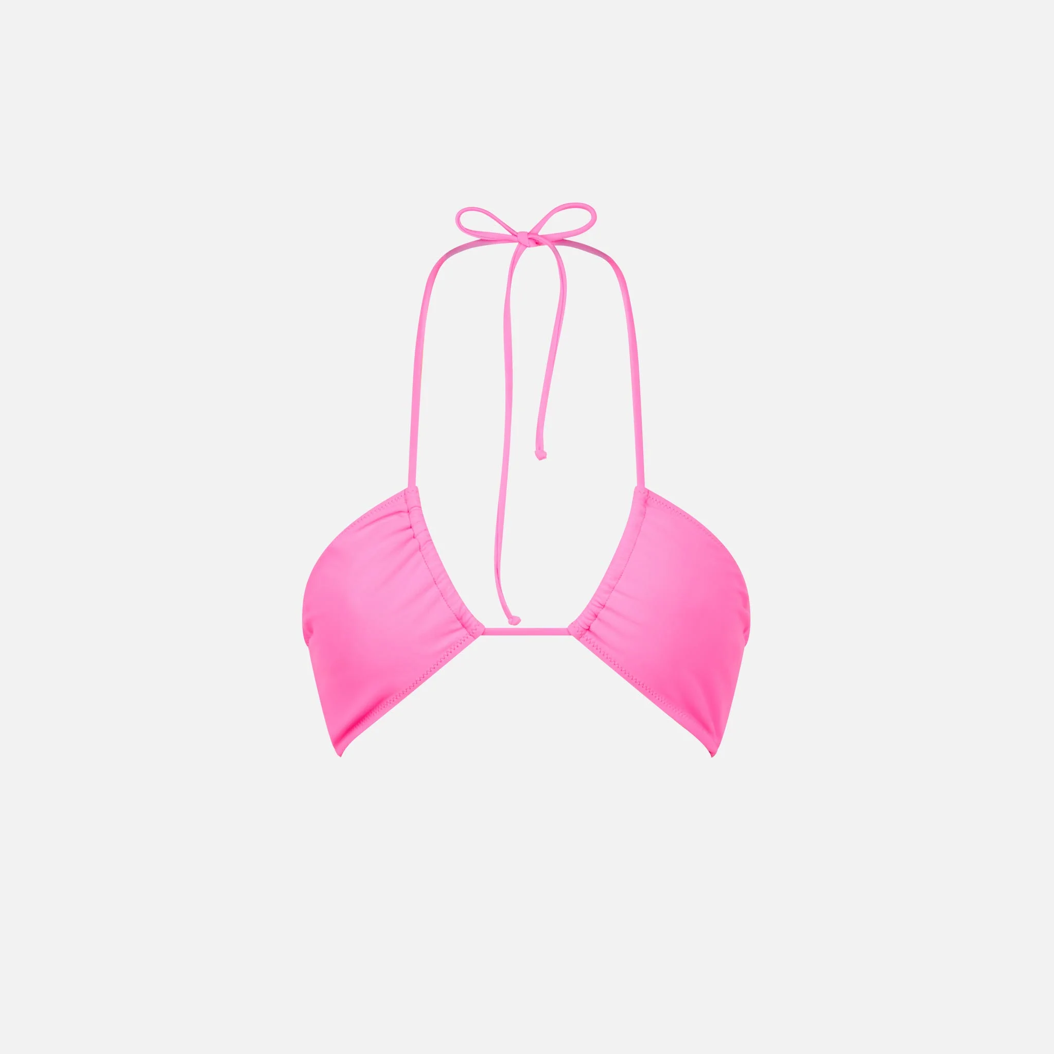 Top bandeau rosa neón para mujer