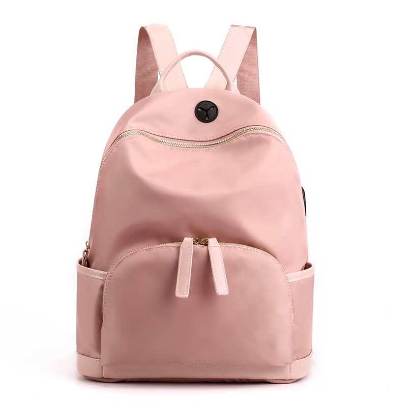 Zaino scolastico casual di alta qualità in nylon per adolescenti e donne, zaino in nylon impermeabile per laptop, borsa a tracolla