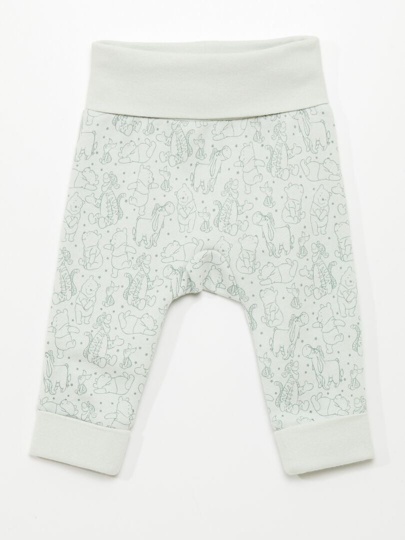 Disney Winnie de Pooh 3-delige set: romper, broek en muts - blauw