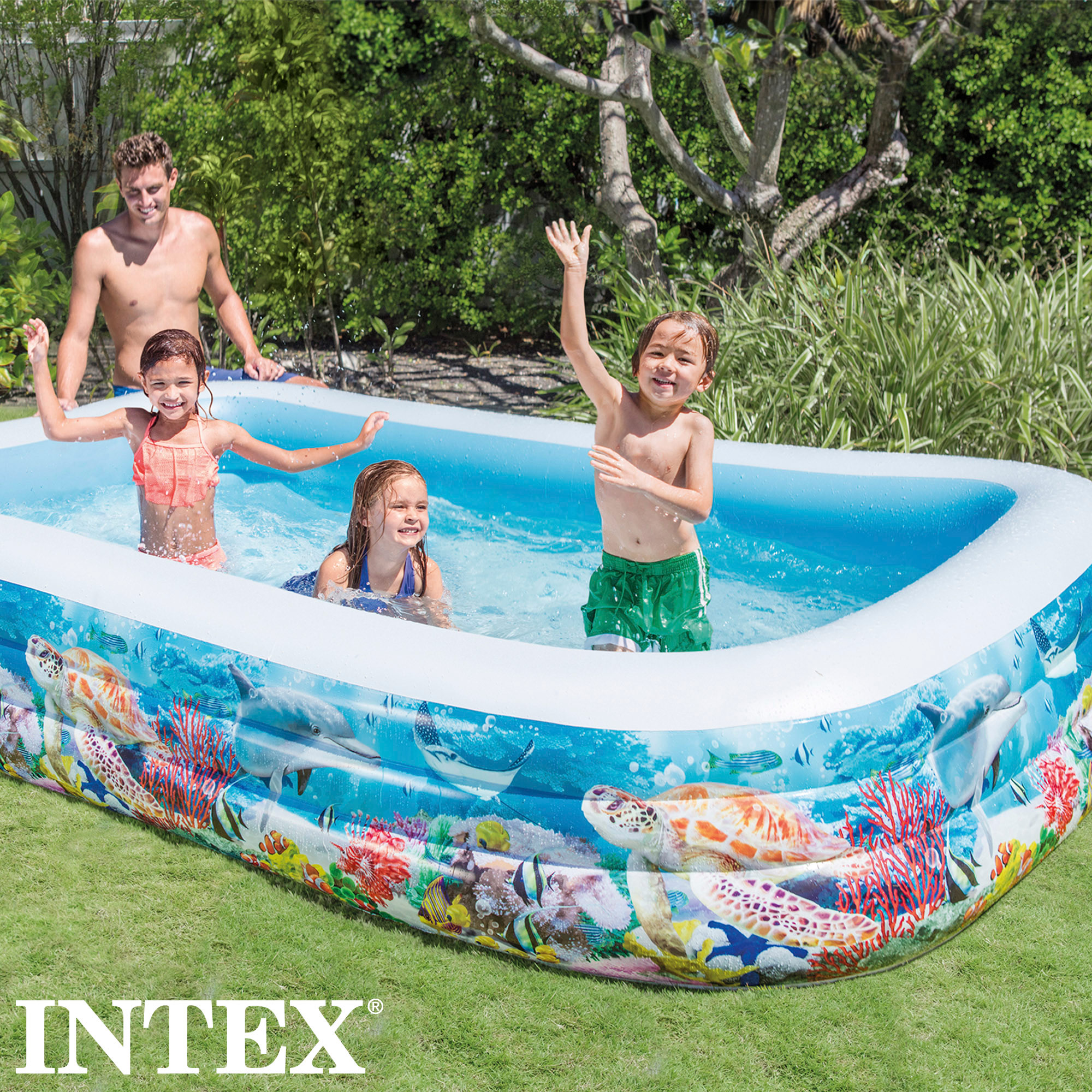 Piscina inflável tropical Intex 305x183x56 cm - 1020 litros