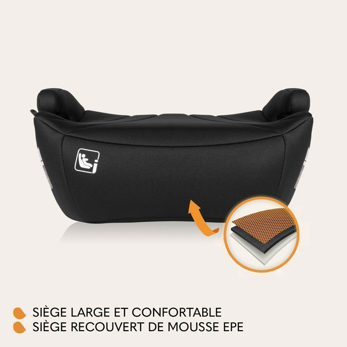 Siège auto rehausseur ceinturé LIONELO Luuk i-Size - 125-150cm - Groupe 3 - Noir