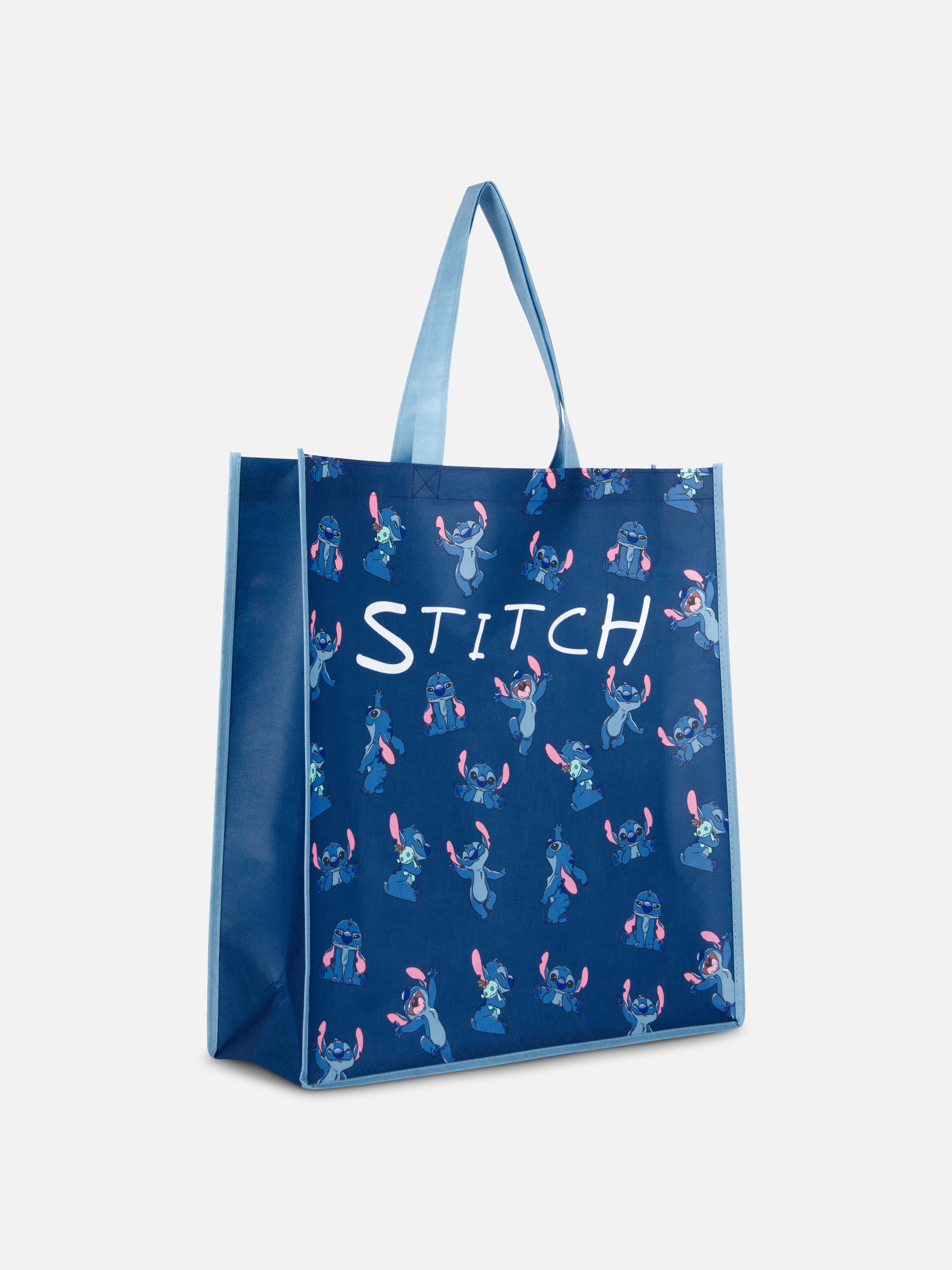 Wiederverwendbare Disney Stitch Einkaufstasche: Tragen Sie Disney Stitch mit dieser wiederverwendbaren Einkaufstasche über der Schulter.