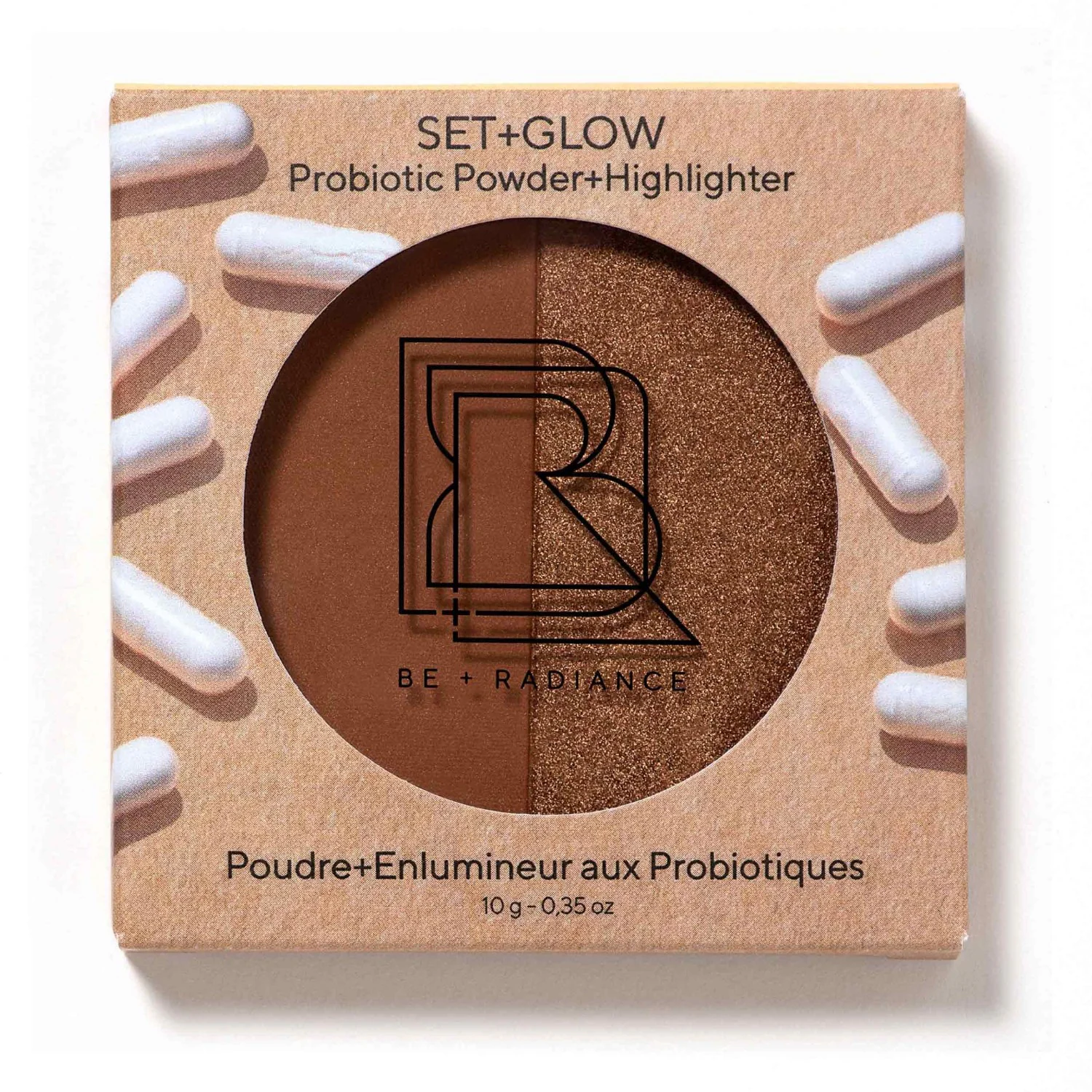 BE + Radiance SET+GLOW Poudre+Enlumineur aux Probiotiques