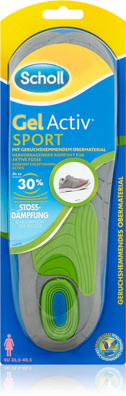 Almofadas de gel Scholl GelActiv Sport para atletas