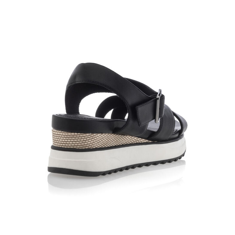 Schwarze Damensandalen / Zehenfreie Schuhe